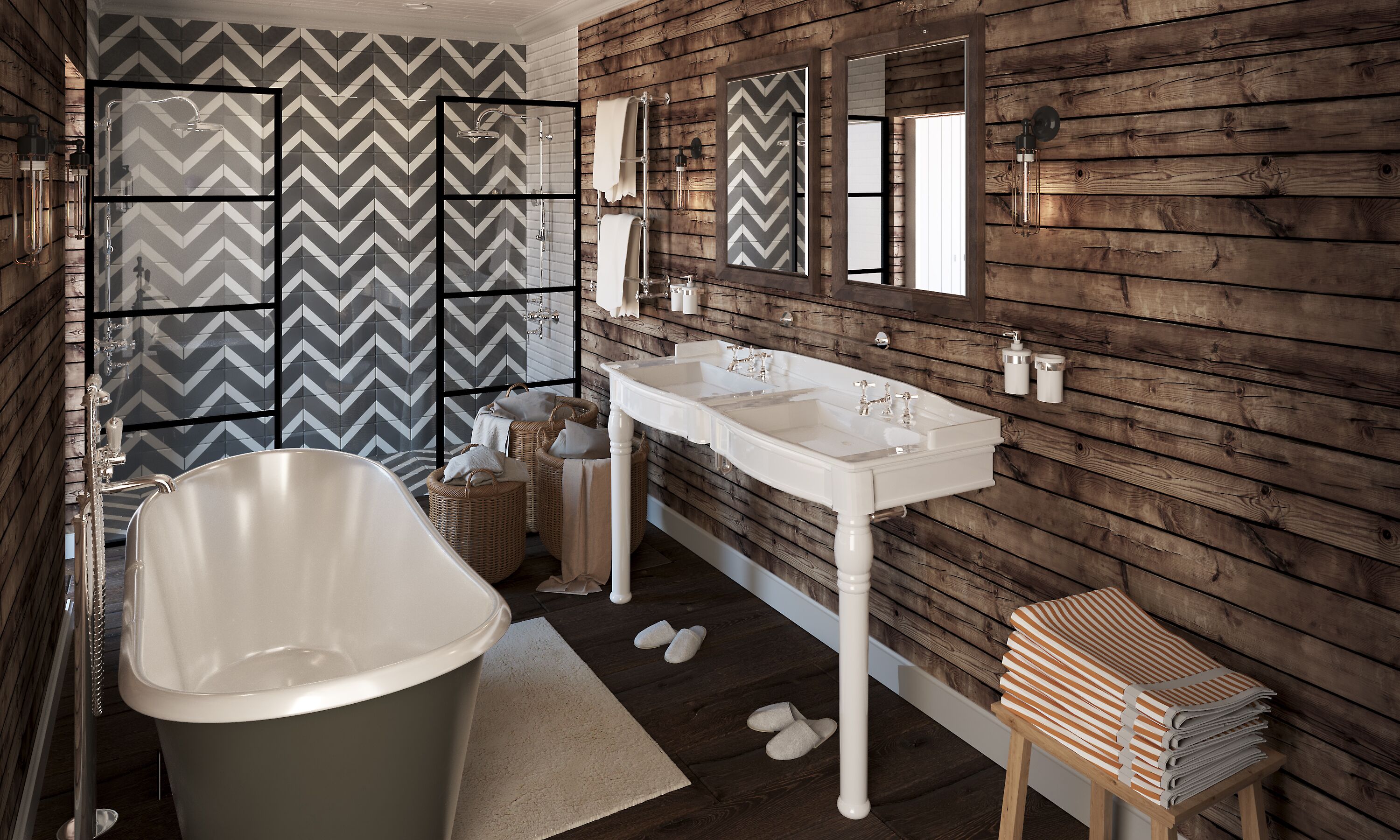 secret suite (pet) | bathroom | combined shower/bathtub, free toiletries, slippers, towels