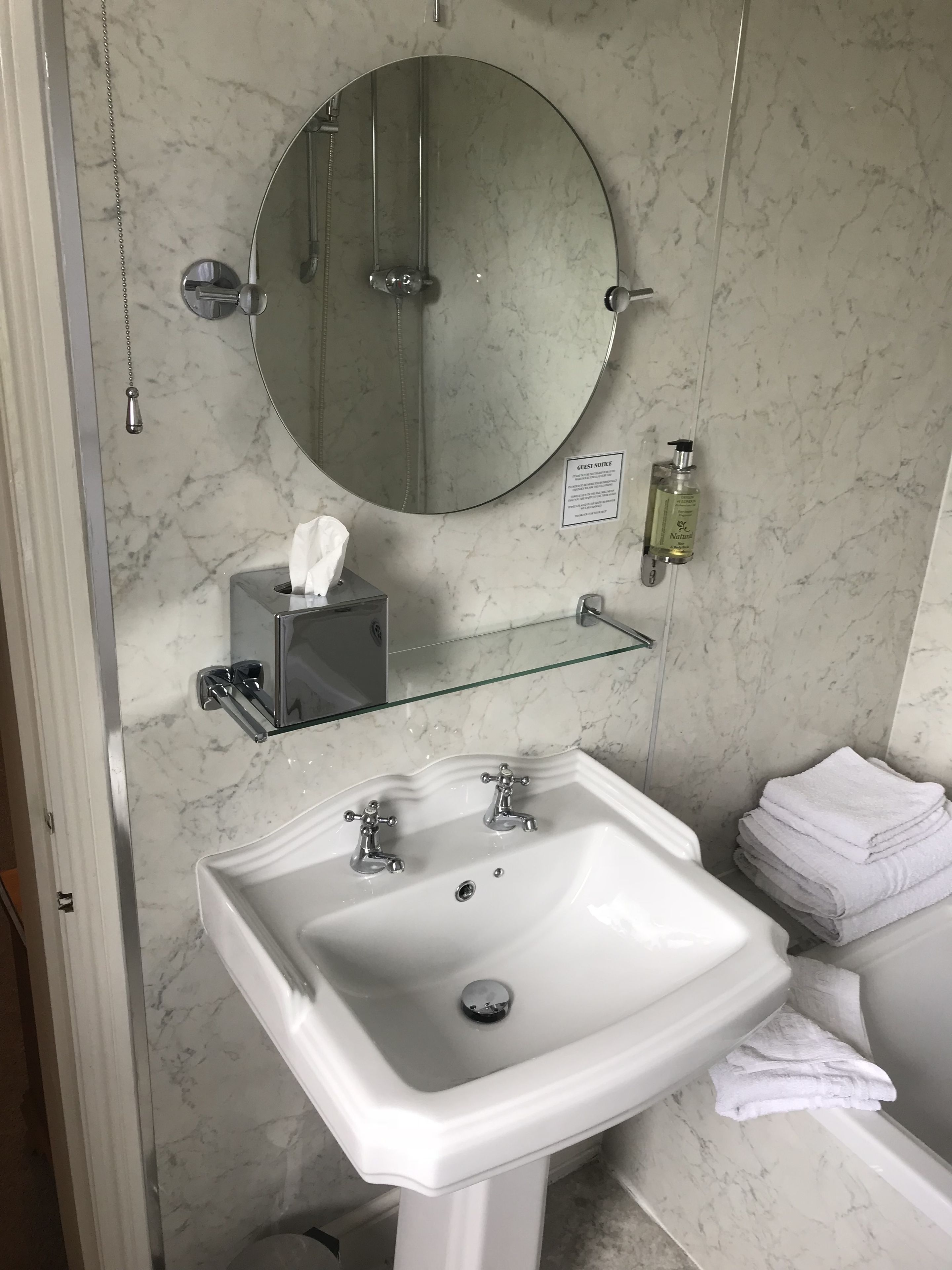 free toiletries, hair dryer, towels