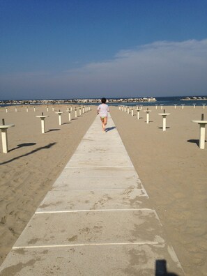 On the beach, white sand, 10 beach bars