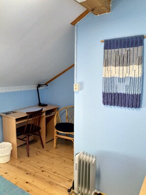 Habitación individual básica, 1 cama individual, vista al patio | Escritorio 