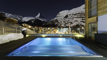 Piscine extérieure, piscine chauffée