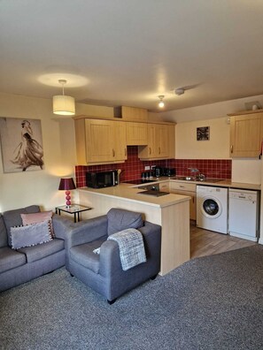 Standard Apartment, 2 Bedrooms | Living area | Flat-screen TV - Mayflower Coach House (Hereford)