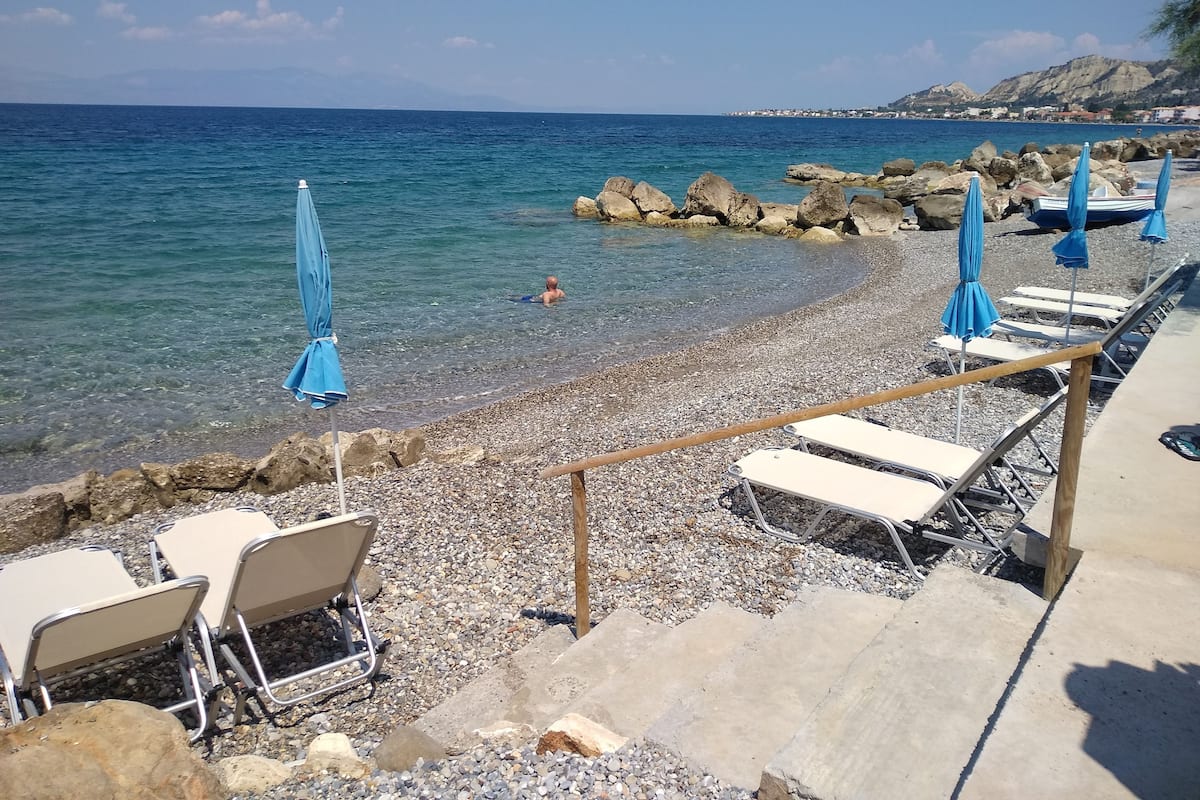 Vue sur la plage/lâocĂ©an