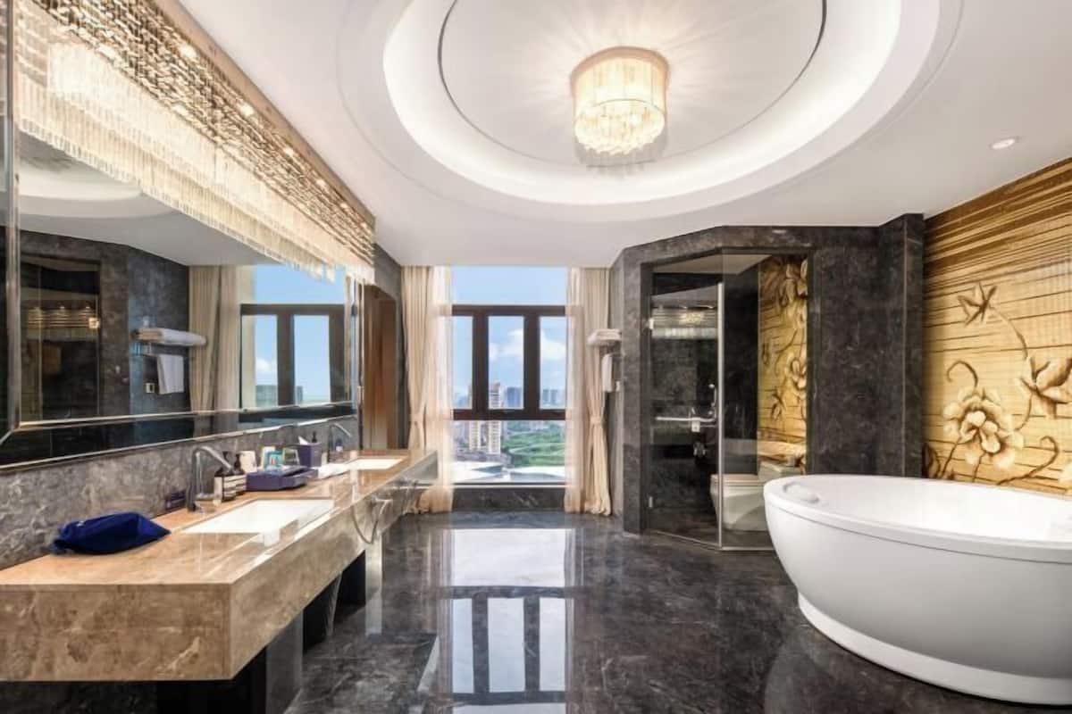 Cabezal de ducha tipo lluvia, artículos de tocador gratuitos