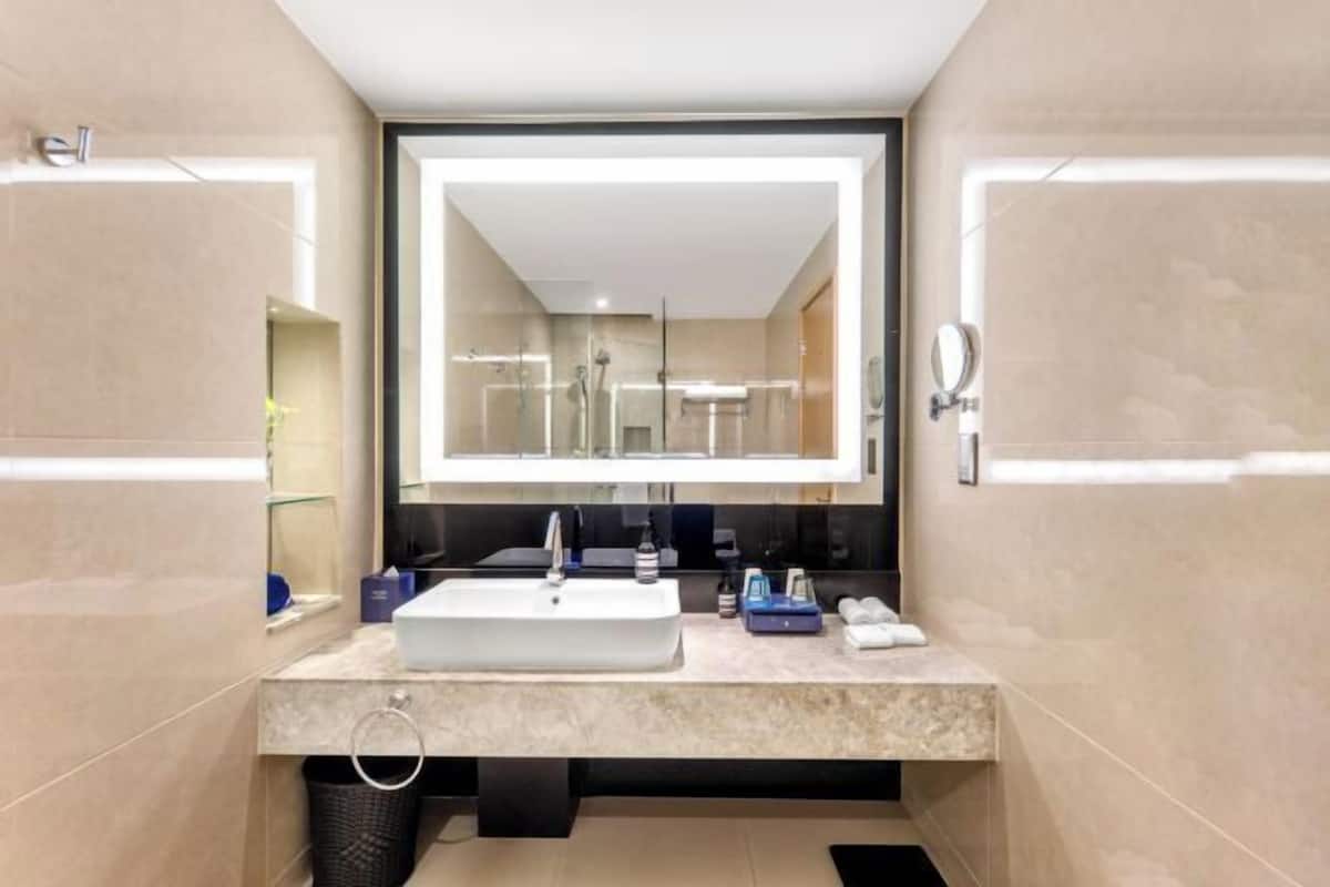 Cabezal de ducha tipo lluvia, artículos de tocador gratuitos