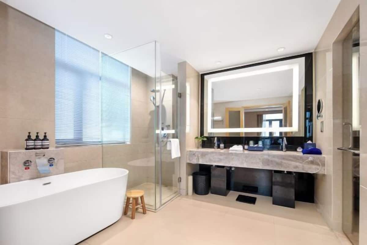 Cabezal de ducha tipo lluvia, artículos de tocador gratuitos