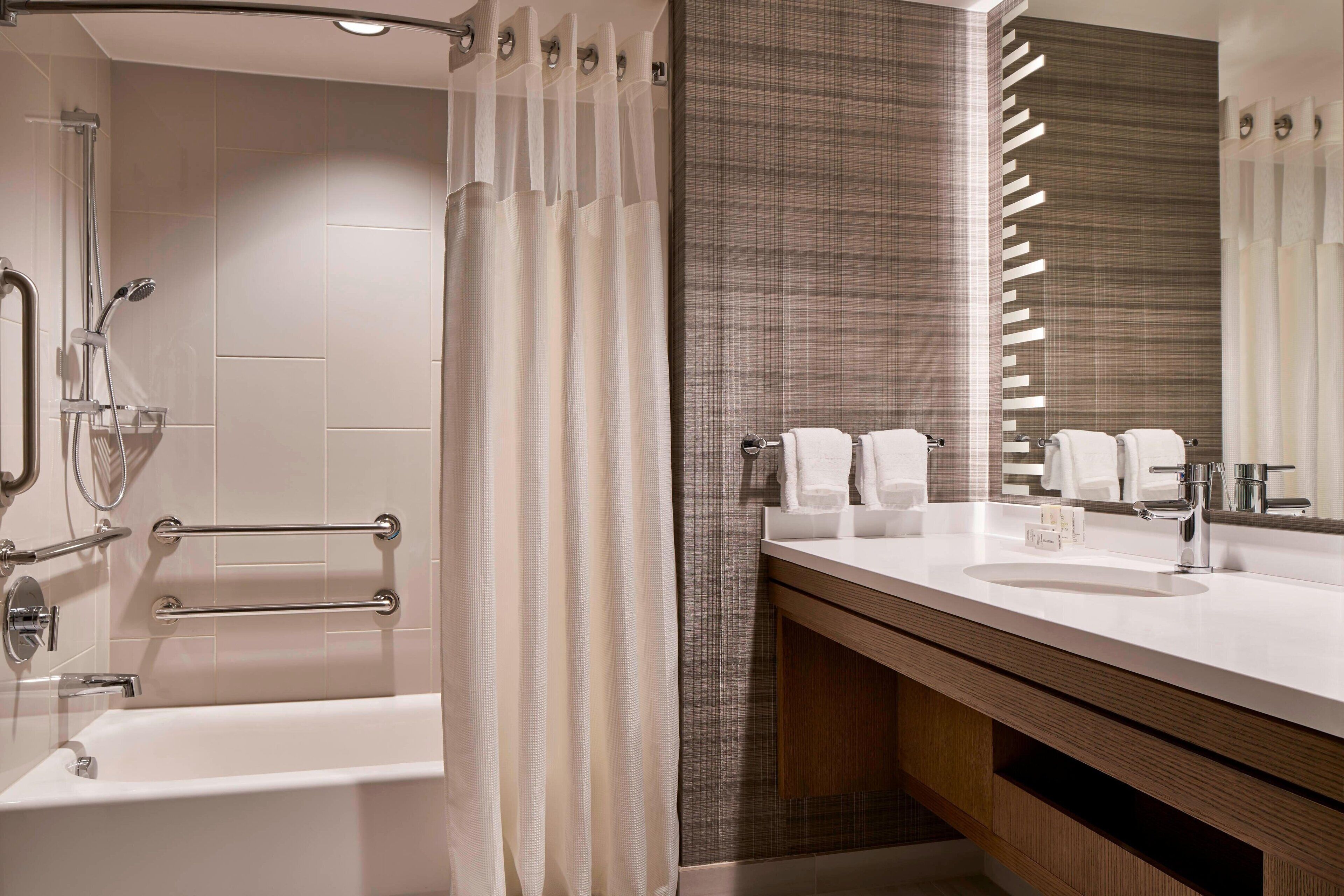 free toiletries, hair dryer, towels, soap