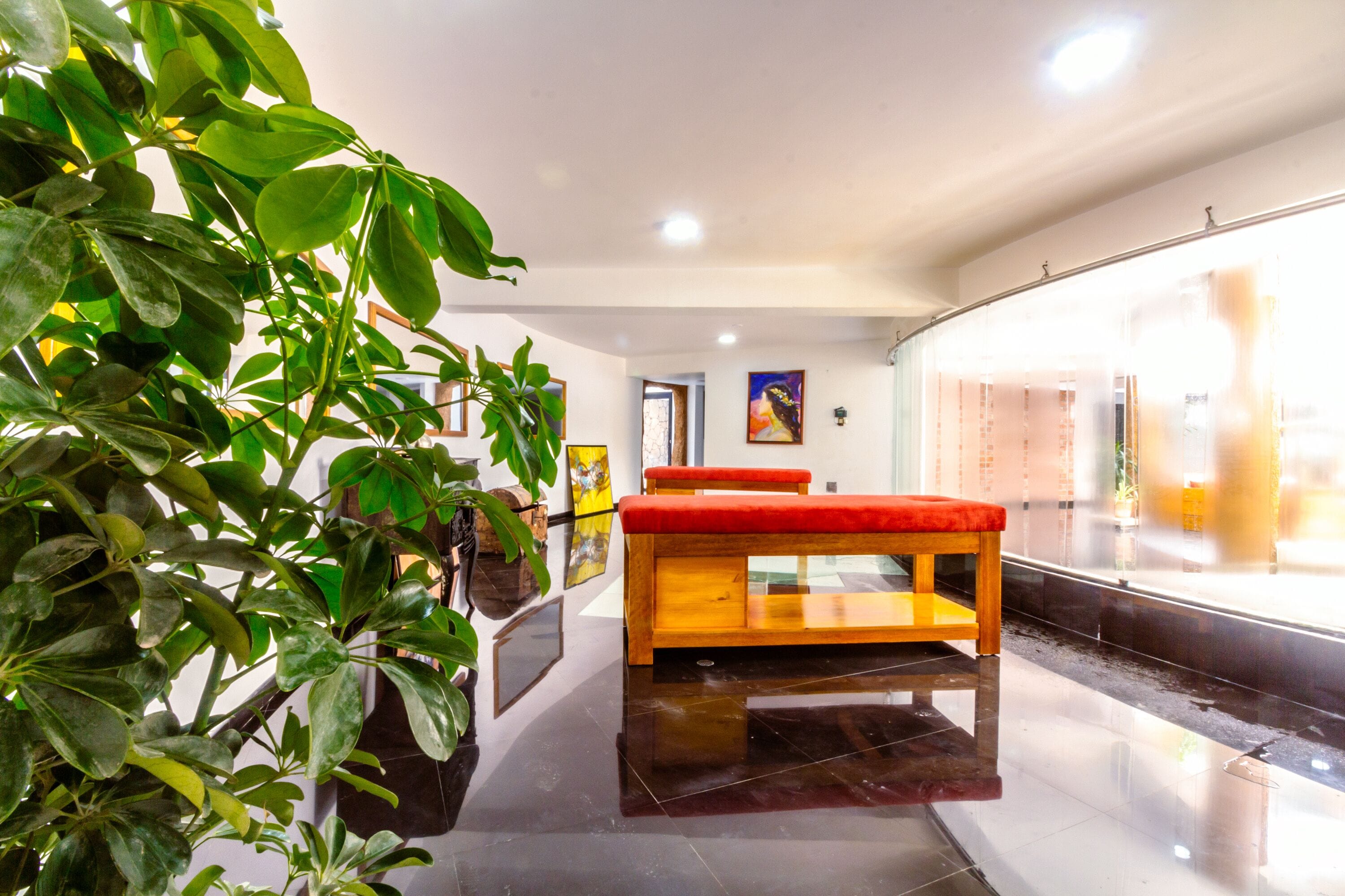 Sauna, steam room, manicures and pedicures, massages