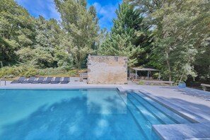 A heated pool