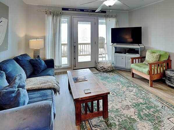 TV, DVD player - You-N-Sea | Oceanfront, Large Windows with Views! (Topsail Beach)