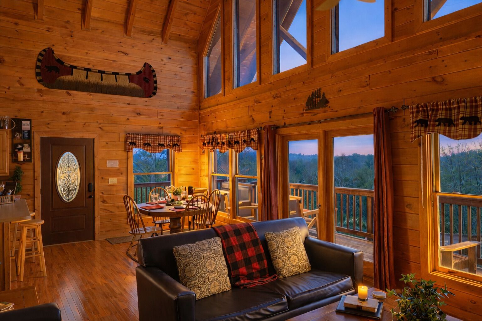 Smart TV, fireplace, DVD player