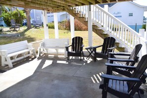Terrace/patio - Steps to Beach! 2BR/2BA duplex (Atlantic Beach)