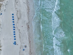 Sun loungers, beach towels