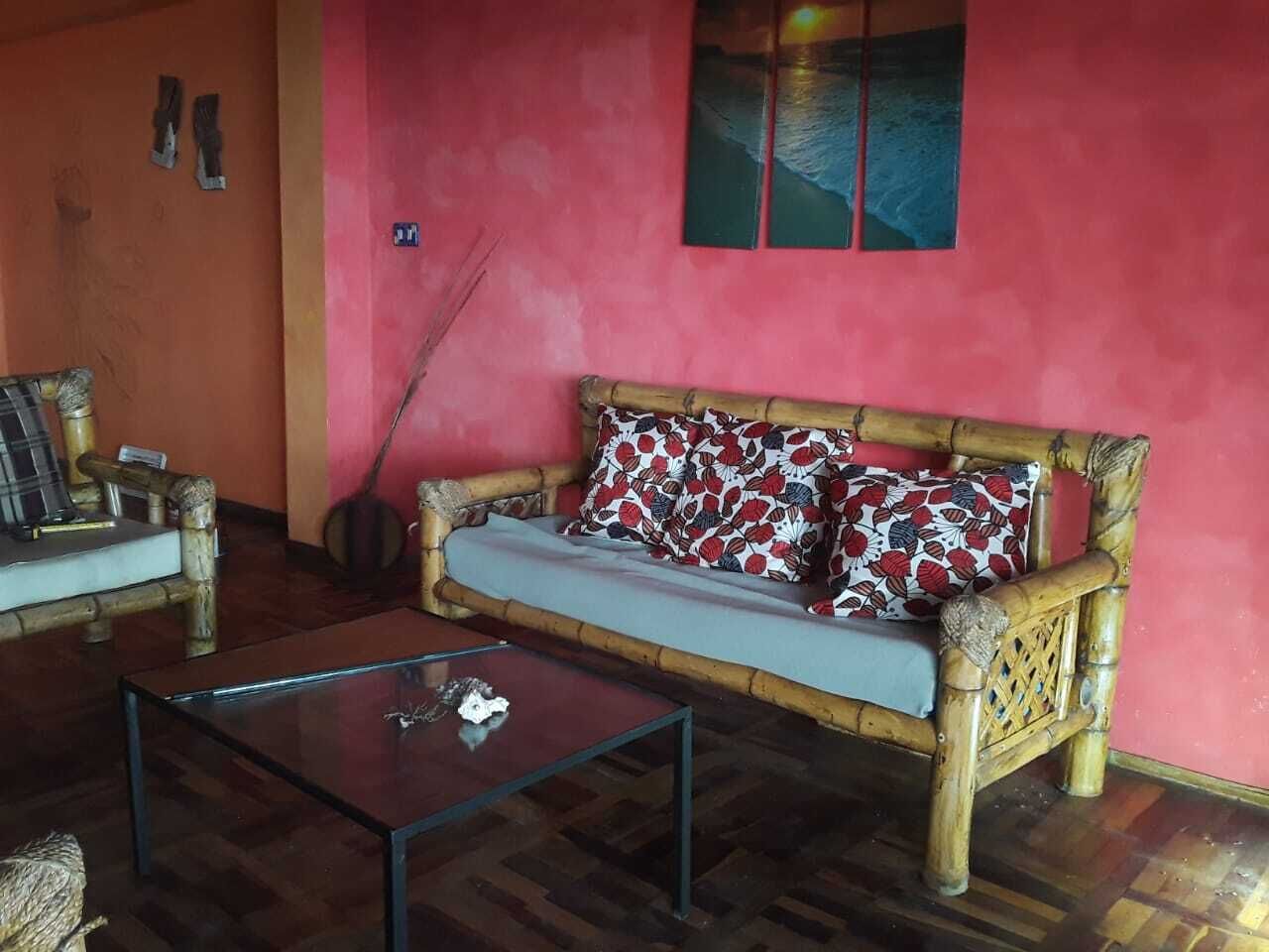 Basic-Apartment, 2 Schlafzimmer, Meerblick | Wohnbereich