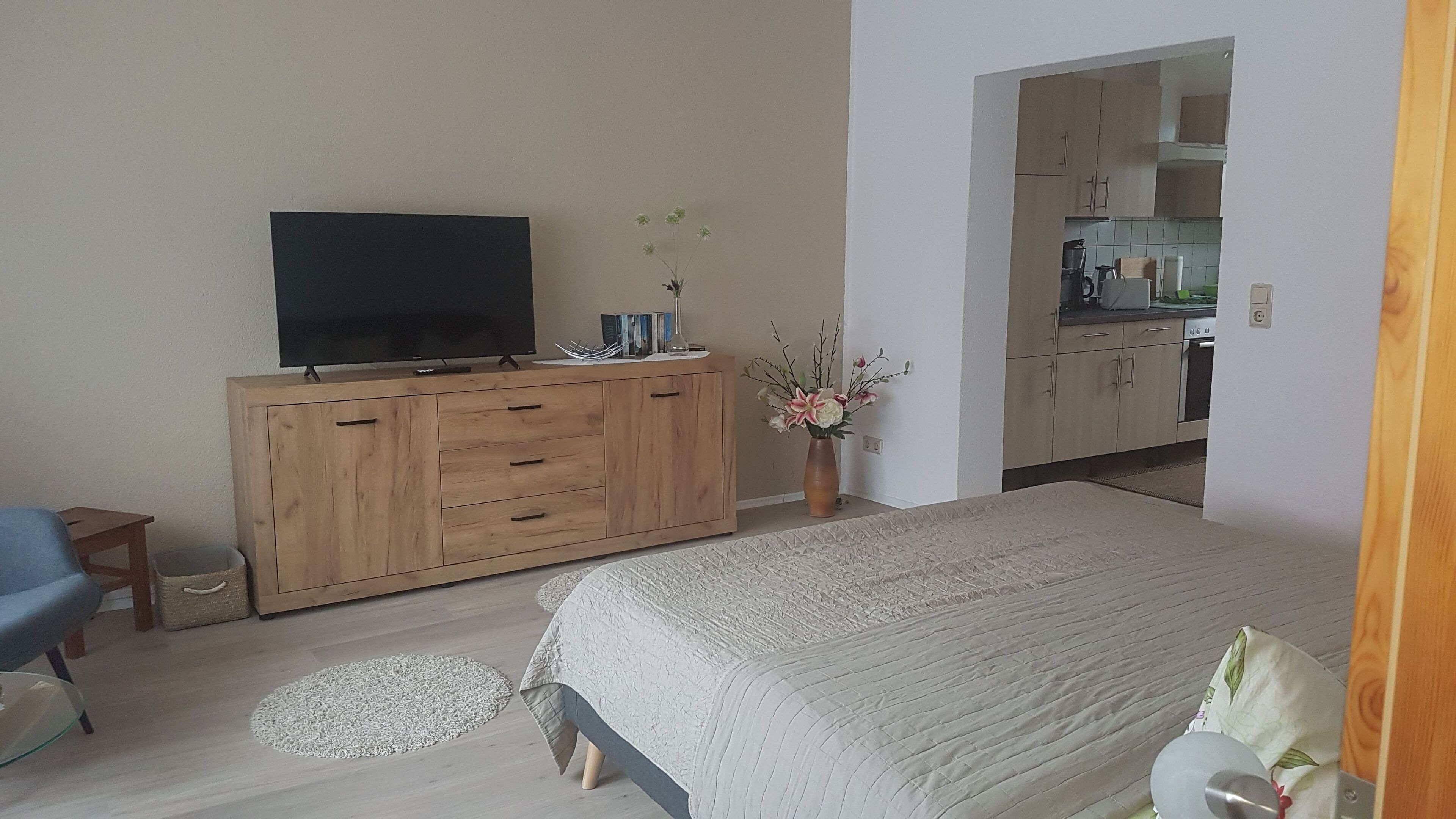 1 soverom og sengetøy