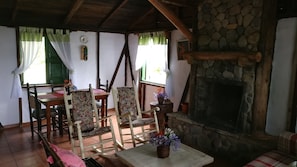 Family Cabin, 2 Bedrooms, Fireplace, Mountain View | Living area