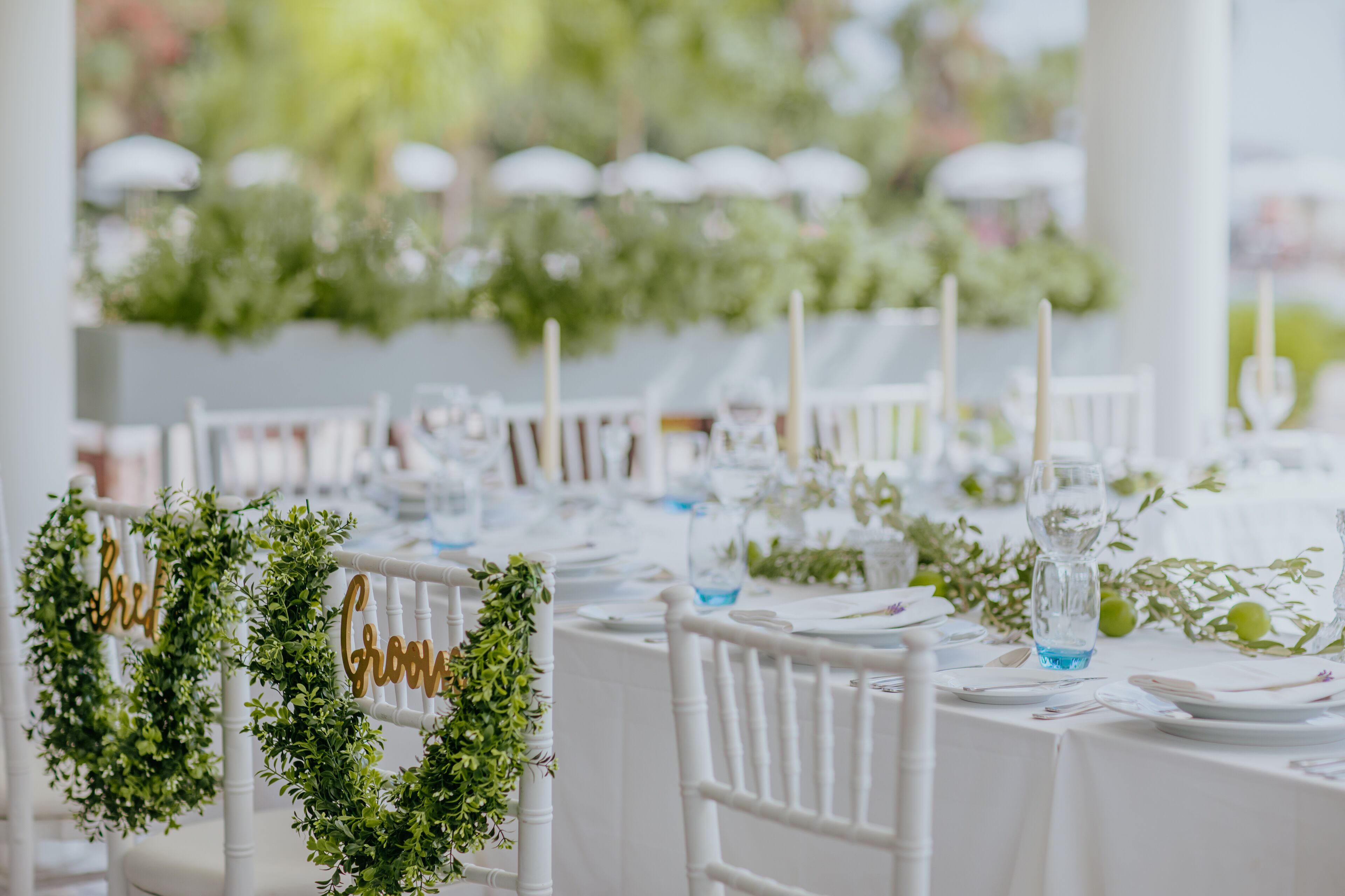 outdoor wedding area