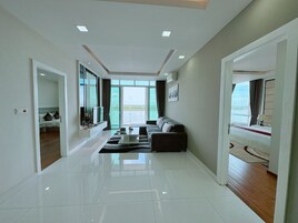 Apartment, 4 Bedrooms, River View | Living area | Smart TV