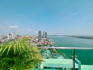 숙박 시설에서 보는 주변 전망