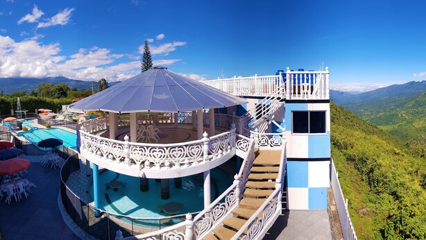 Outdoor banquet area