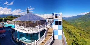 Outdoor banquet area