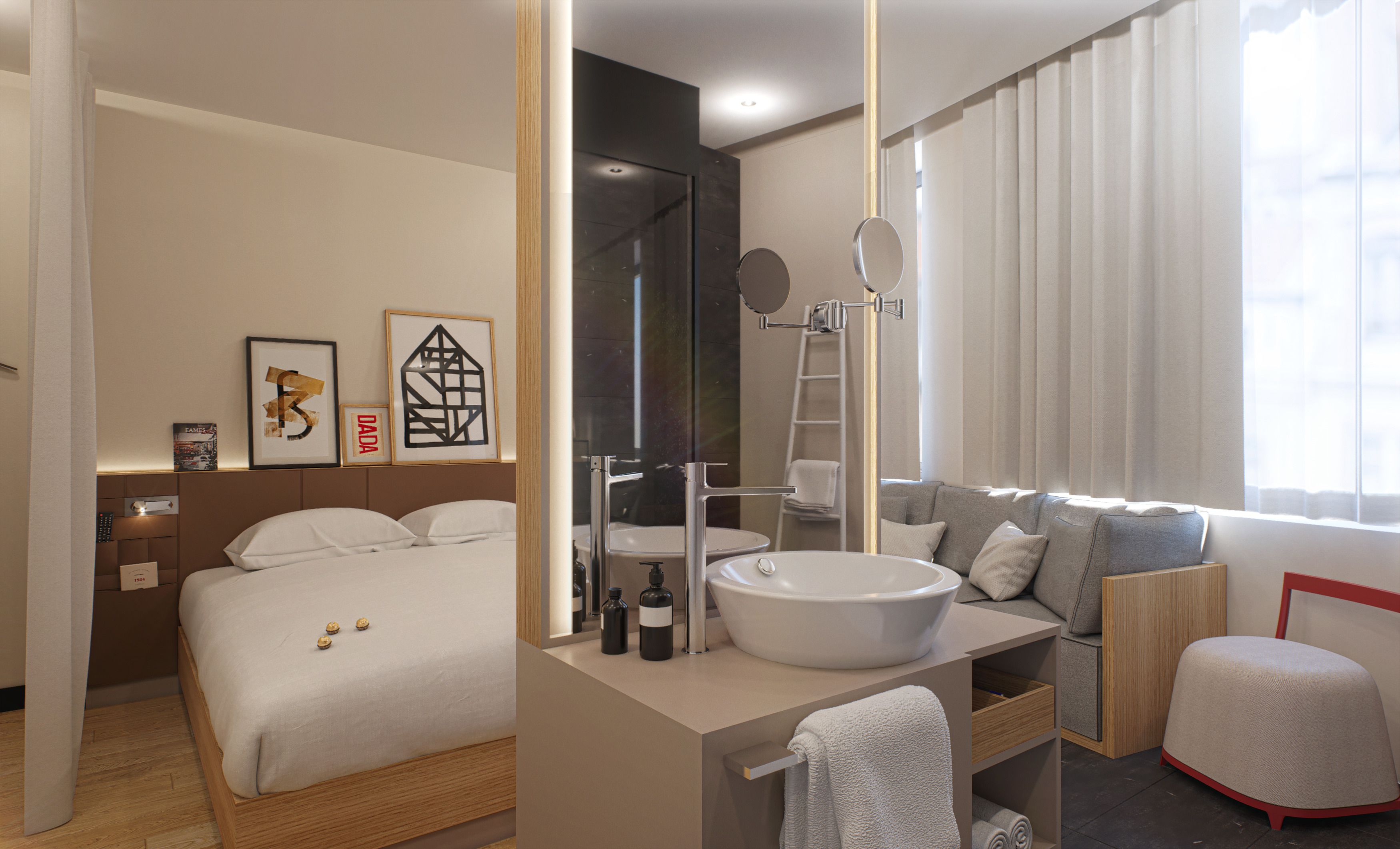 signature double room, 1 queen bed, bathtub | room amenity