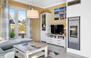 Fernseher, Kamin, DVD-Player