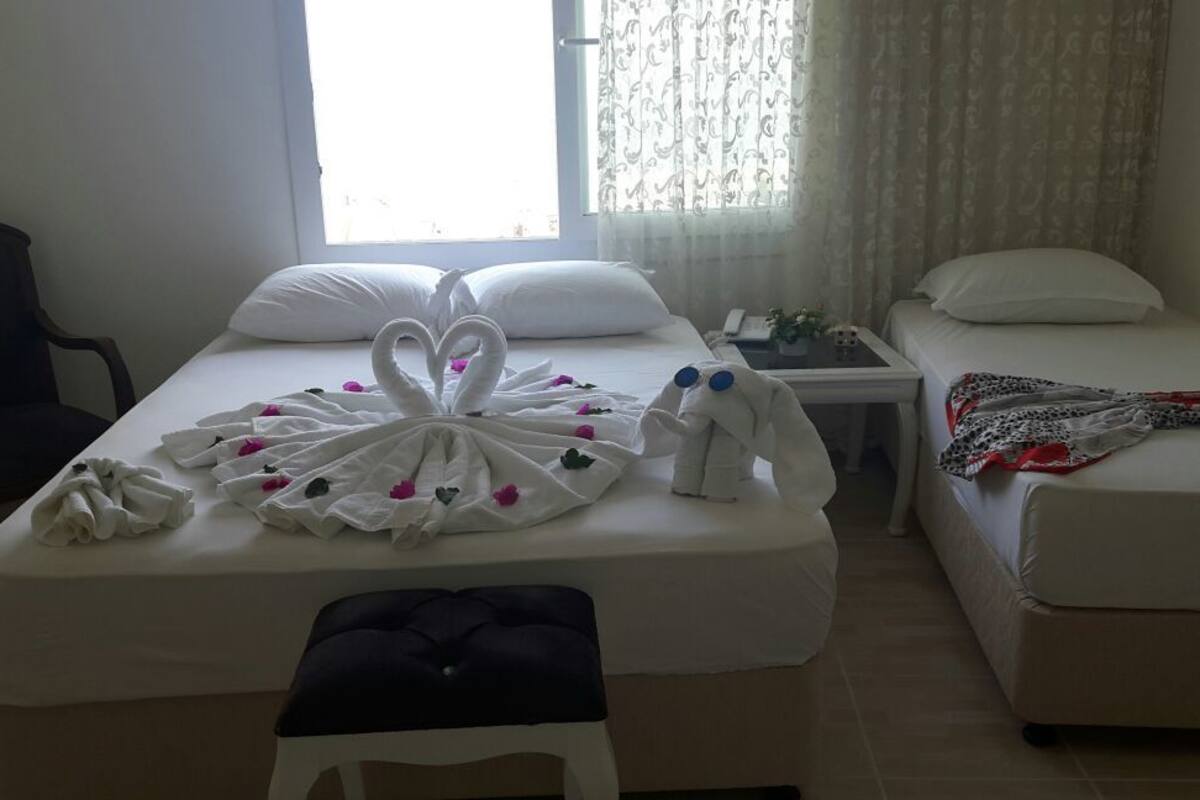 Desk, free WiFi, bed sheets