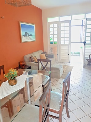 Panoramic Apartment, 2 Bedrooms, Ocean View, Sea Facing | Living area | LCD TV - Porto Canoa Flats (Aracati)