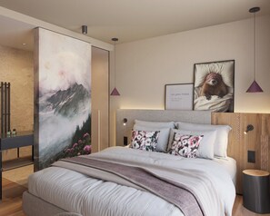 Standard Double Room, 1 Queen Bed, Non Smoking, Valley View | Hypo-allergenic bedding, in-room safe, desk, soundproofing - Hotel Gratz Großarl (Grossarl)
