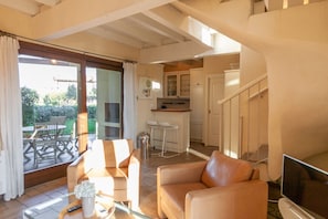 Comfort Duplex, 2 Bedrooms, Terrace, Poolside | Living area | 32-inch flat-screen TV with digital channels, TV - Lugana Village Resort & Sporting Club (Peschiera del Garda)