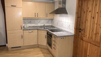 Apartment | Private kitchen | Fridge, microwave, oven, stovetop