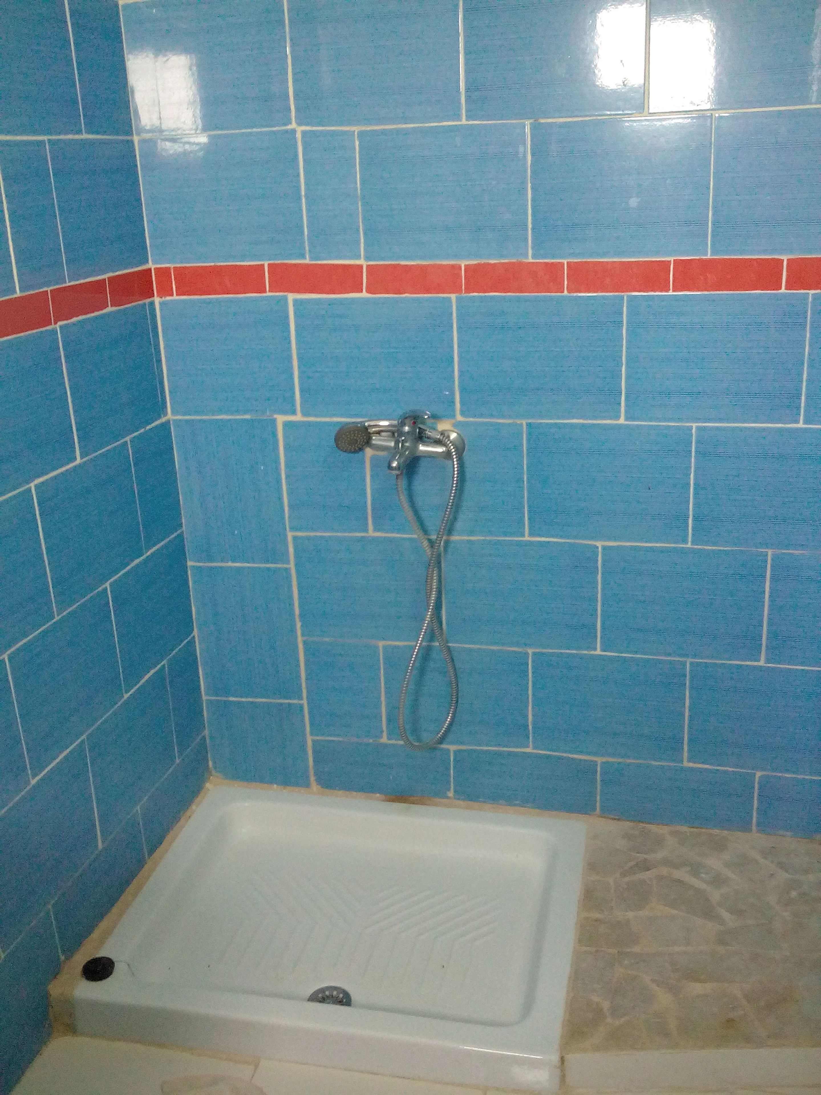 Penthouse familiar, vista al patio | Regadera en el baño
