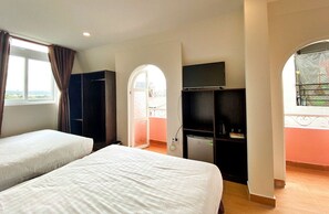 Family Quadruple Room, 2 Queen Beds, Balcony, City View | Minibar, desk, free WiFi - HANZ Thien Nien Ky Hotel Da Lat (Da Lat)