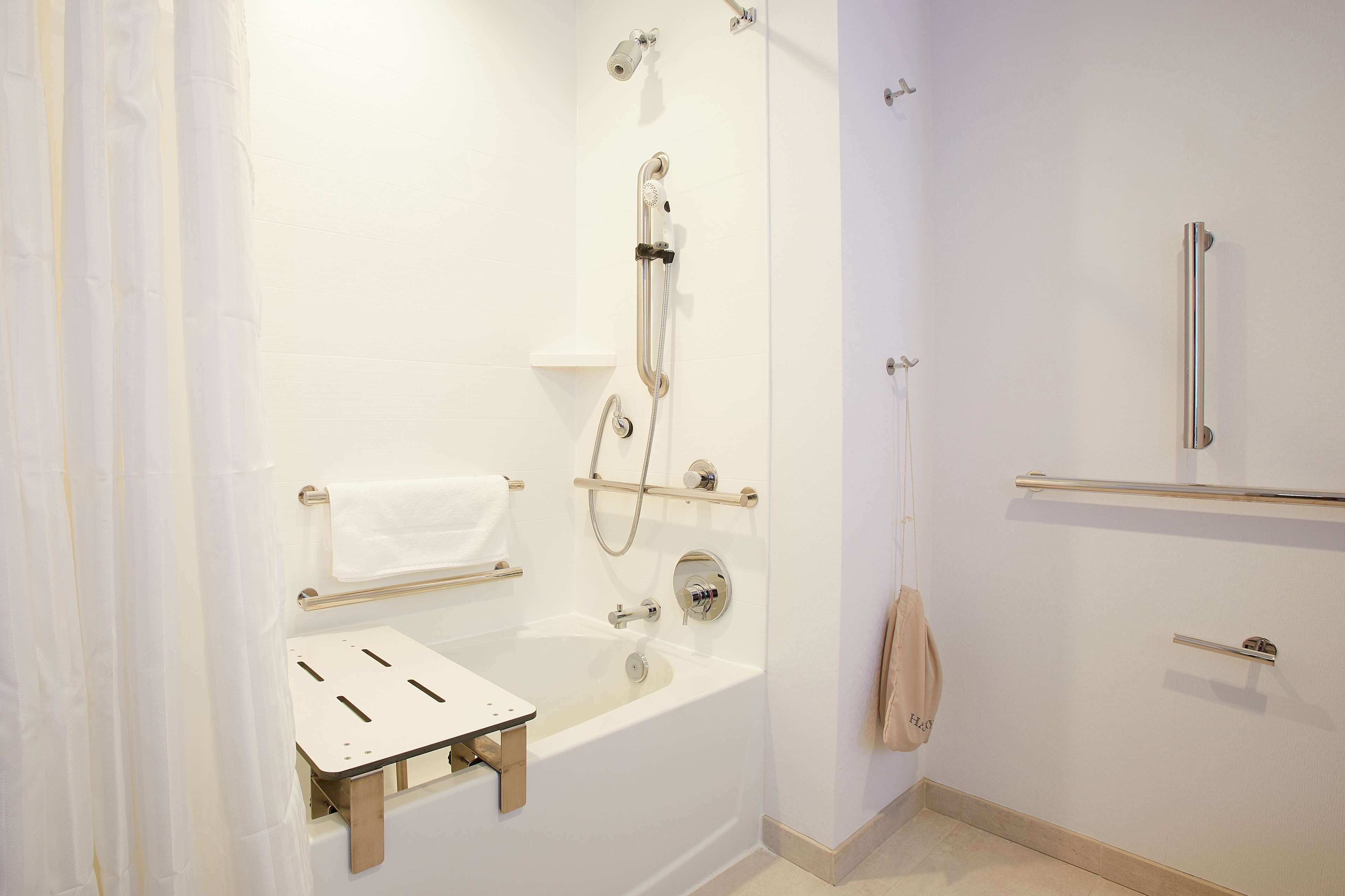 room, 2 queen beds, accessible, bathtub (mobility & hearing) | bathroom | towels