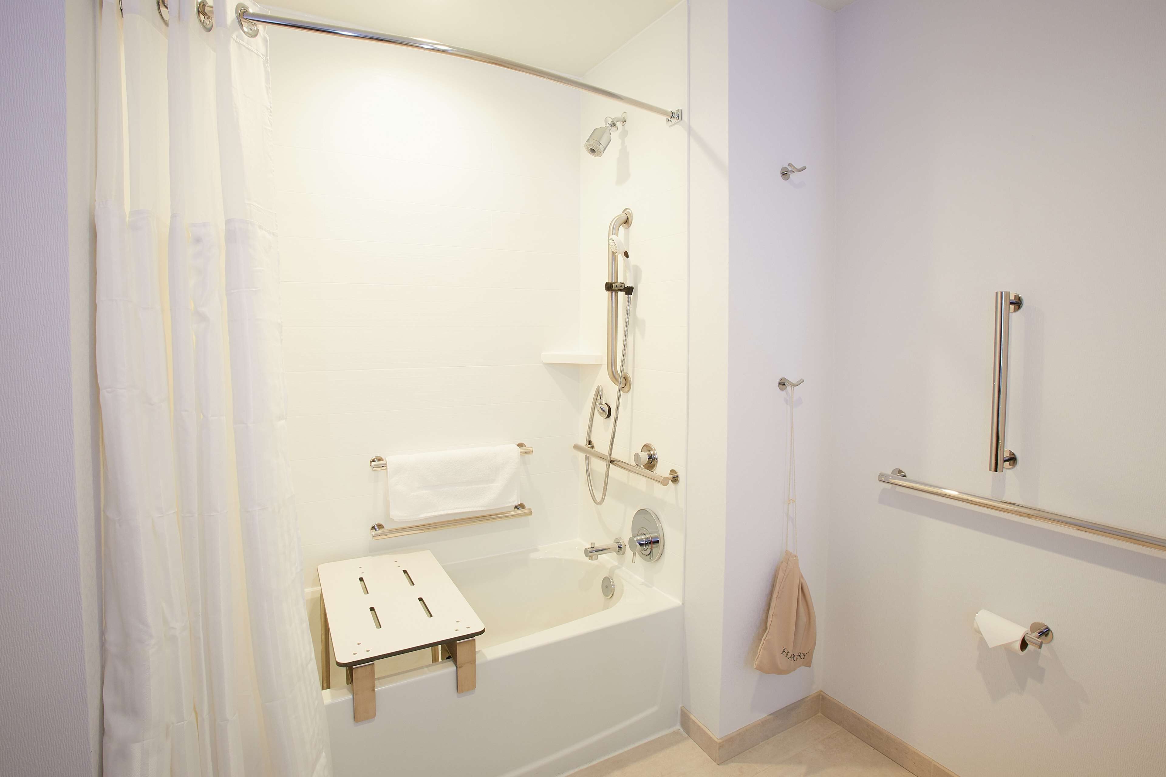 room, 2 queen beds, accessible, bathtub (mobility & hearing) | bathroom | towels