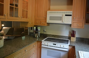 Romantic Cottage, 2 Bedrooms, Kitchen, Beach View | Private kitchen | Full-size fridge, microwave, stovetop, dishwasher