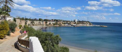 在海灘附近、躺椅