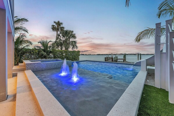 A heated pool