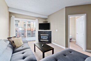 Condo | Living area | Flat-screen TV, fireplace
