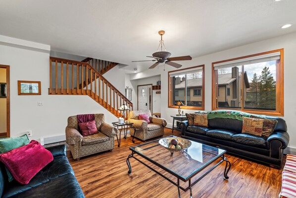 TV, fireplace, stereo