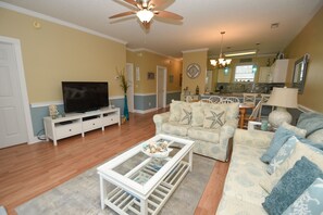 Condo, 2 Bedrooms | Living area | TV