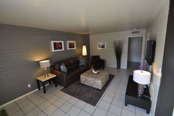 Huoneisto, 1 makuuhuone, tupakointi kielletty | Oleskelualue | Taulutelevisio