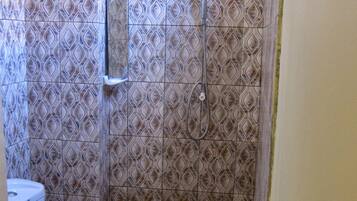 Secador de pelo, toallas y papel higiénico