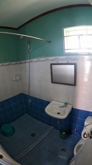 Habitación doble estándar | Baño | Regadera, amenidades de baño gratuitas, secadora de cabello, toallas