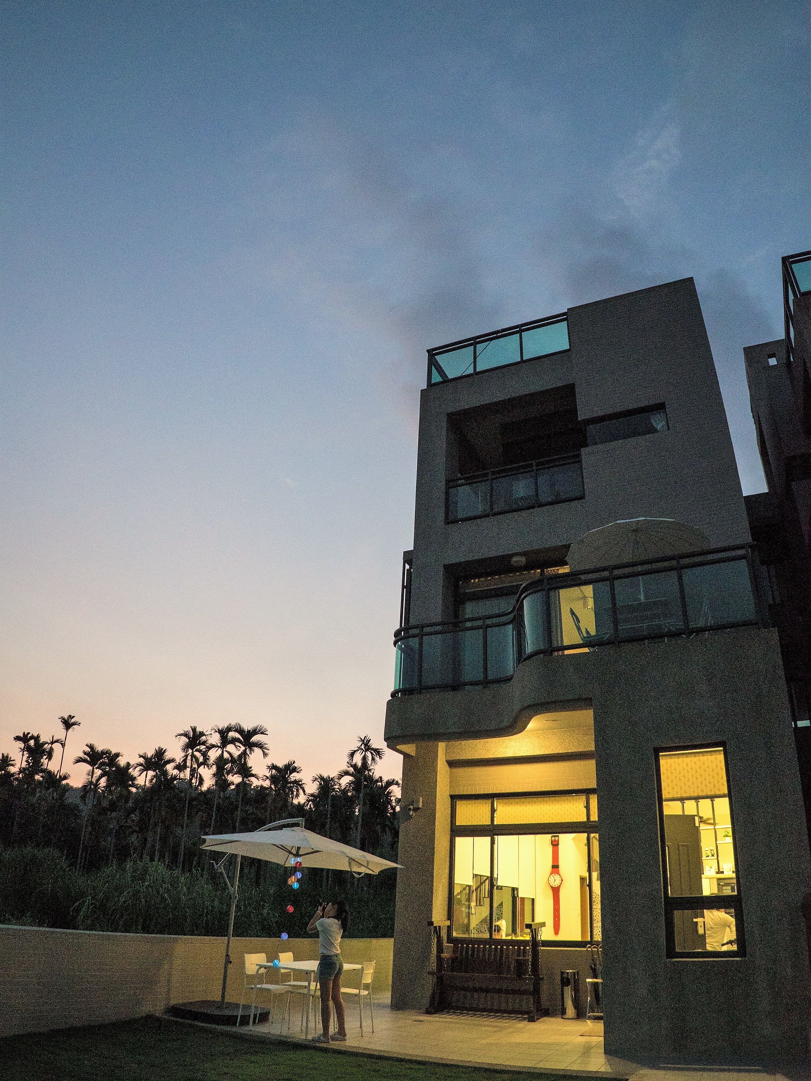 Front of property - evening/night