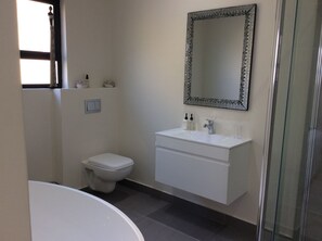 Apartment | Bathroom | Shower, rainfall showerhead, hair dryer, towels - 43 Ocean View Drive (Cape Town)