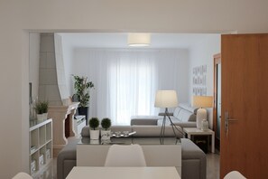 Smart TV, fireplace, printers