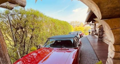 5-star log cabin with SPA