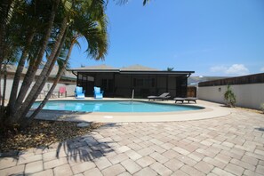 Outdoor pool, a heated pool